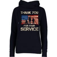 Thank You For Your Service Veterans Day Vintage USA Womens Funnel Neck Pullover Hood