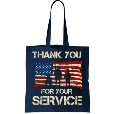 Thank You For Your Service Veterans Day Vintage USA Tote Bag