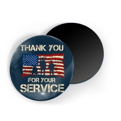 Thank You For Your Service Veterans Day Vintage USA Magnet