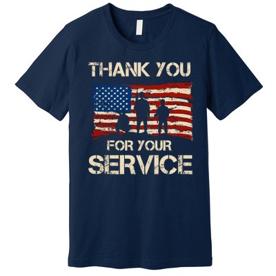 Thank You For Your Service Veterans Day Vintage USA Premium T-Shirt