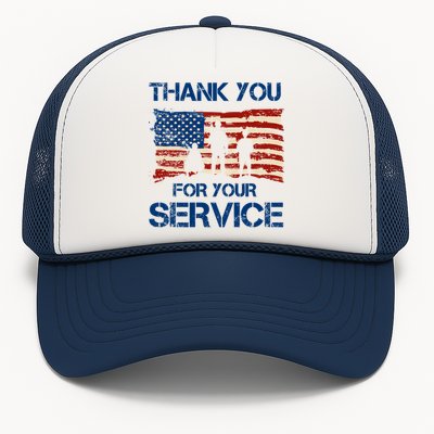 Thank You For Your Service Veterans Day Vintage USA Trucker Hat