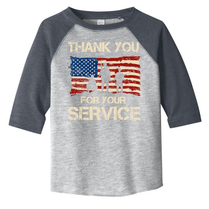 Thank You For Your Service Veterans Day Vintage USA Toddler Fine Jersey T-Shirt