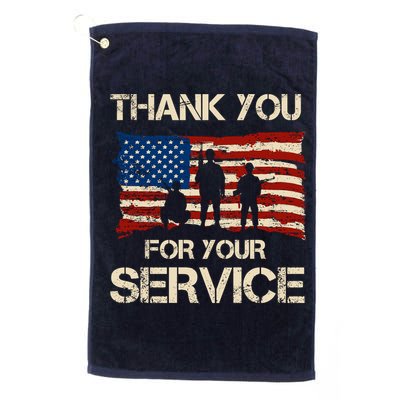 Thank You For Your Service Veterans Day Vintage USA Golf Towel