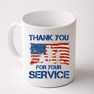 Thank You For Your Service Veterans Day Vintage USA Coffee Mug