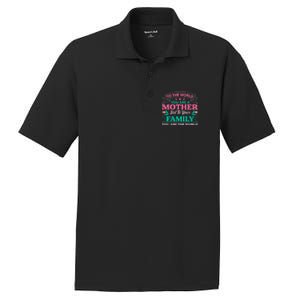 To Your Family You Are The World Inspirational Mother's Day Funny Gift PosiCharge RacerMesh Polo