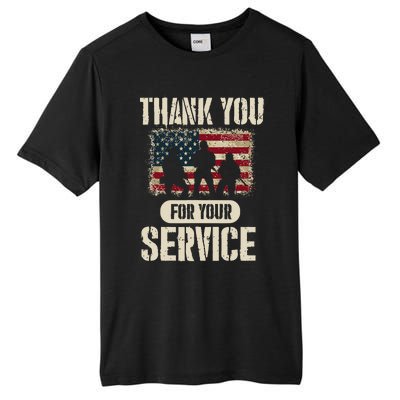 Thank You For Your Service Shirt, Patriotic Veterans Day Tall Fusion ChromaSoft Performance T-Shirt