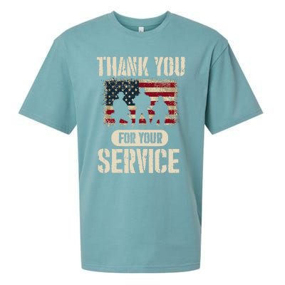 Thank You For Your Service Shirt, Patriotic Veterans Day Sueded Cloud Jersey T-Shirt