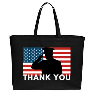 Thank You Flag Memorial Day 4th Of July Great Gift Cotton Canvas Jumbo Tote