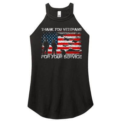 Thank You For Your Service Patriotic Thank You Veterans Day Women’s Perfect Tri Rocker Tank