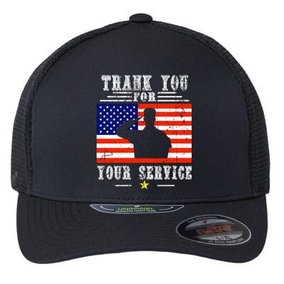 Thank you for your services Patriotic - veterans day Flexfit Unipanel Trucker Cap