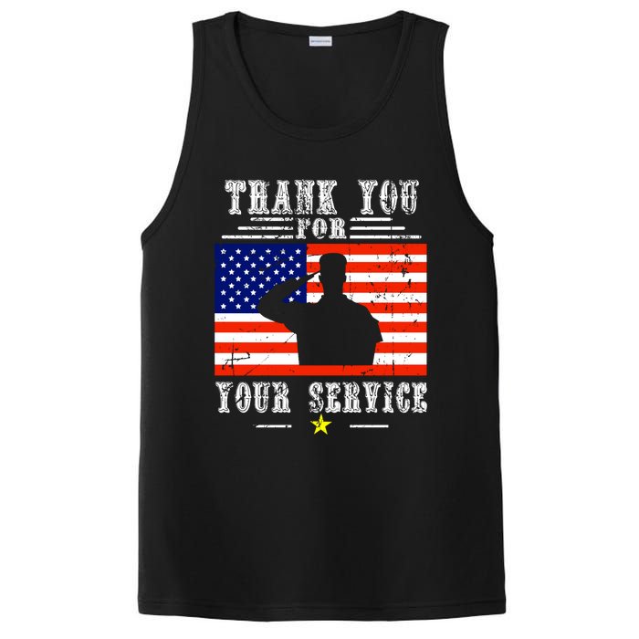 Thank you for your services Patriotic - veterans day PosiCharge Competitor Tank