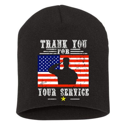 Thank you for your services Patriotic - veterans day Short Acrylic Beanie