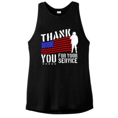 Thank You For Your Service Ladies PosiCharge Tri-Blend Wicking Tank