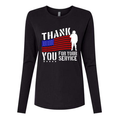 Thank You For Your Service Womens Cotton Relaxed Long Sleeve T-Shirt