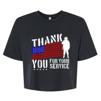 Thank You For Your Service Bella+Canvas Jersey Crop Tee