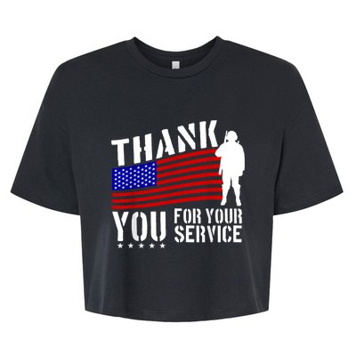 Thank You For Your Service Bella+Canvas Jersey Crop Tee