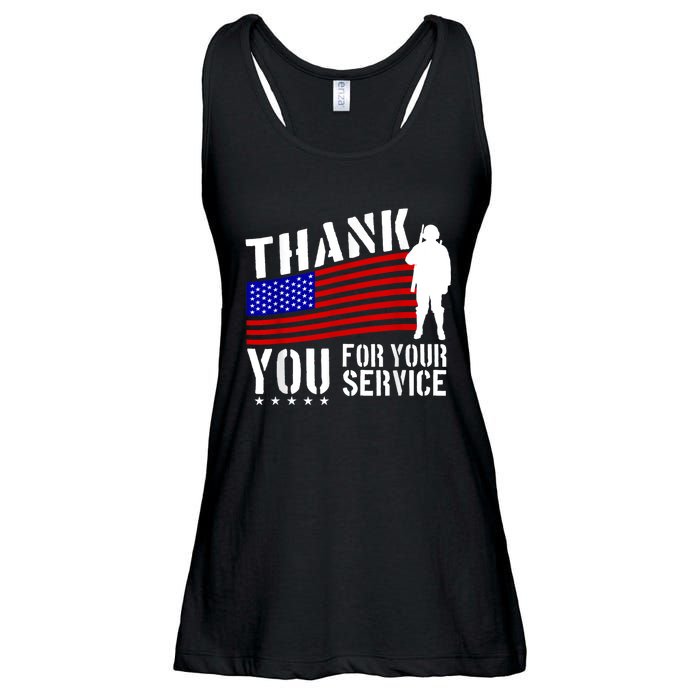 Thank You For Your Service Ladies Essential Flowy Tank