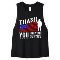 Thank You For Your Service Women's Racerback Cropped Tank