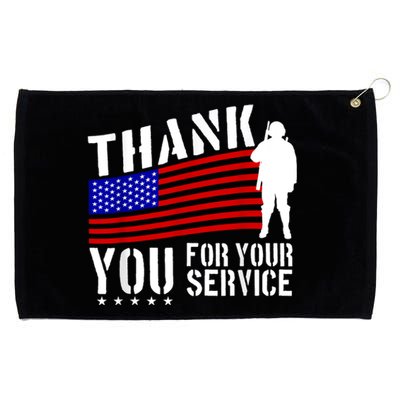 Thank You For Your Service Grommeted Golf Towel