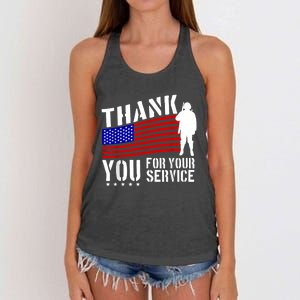 Thank You For Your Service Women's Knotted Racerback Tank