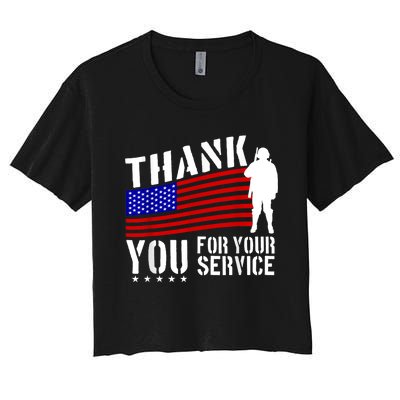 Thank You For Your Service Women's Crop Top Tee