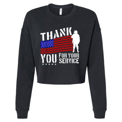 Thank You For Your Service Cropped Pullover Crew