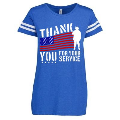 Thank You For Your Service Enza Ladies Jersey Football T-Shirt