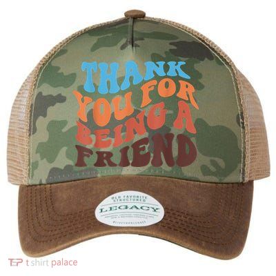 Thank You For Being A Golden Friend Retro Vintage For Girls Legacy Tie Dye Trucker Hat
