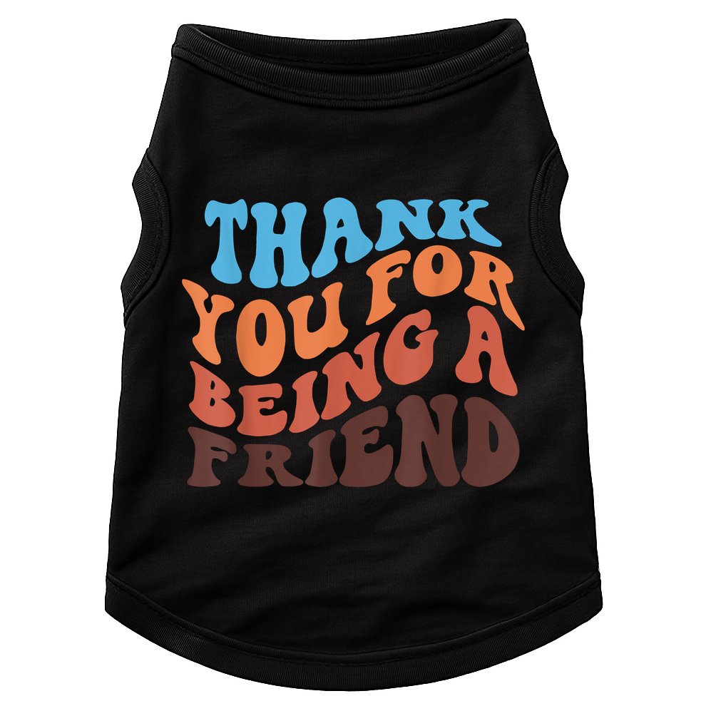 Thank You For Being A Golden Friend Retro Vintage For Girls Doggie Tank