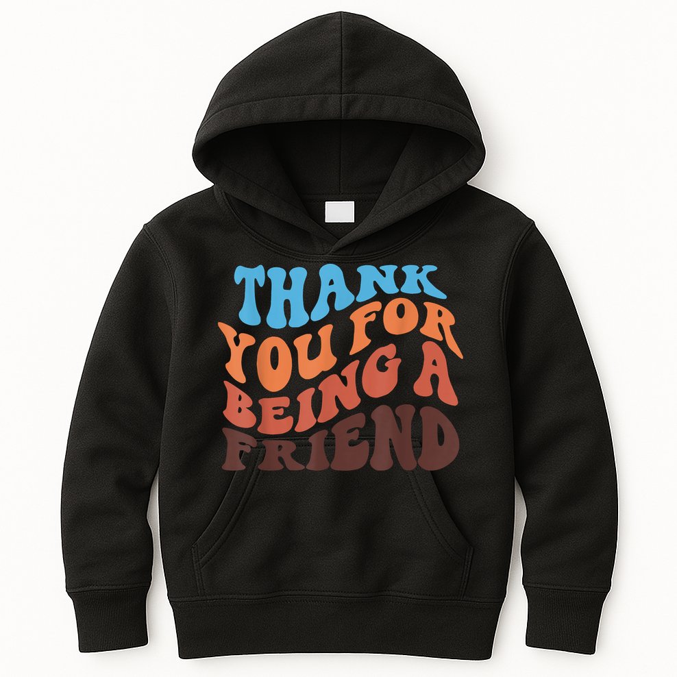 Thank You For Being A Golden Friend Retro Vintage For Girls Kids Hoodie