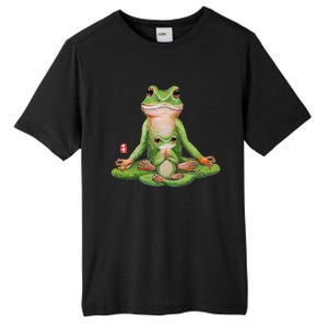 Two Yoga Frogs Meditation Yoga Animal Frogs Lover Gift Cool Gift Tall Fusion ChromaSoft Performance T-Shirt