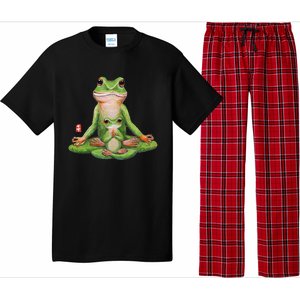 Two Yoga Frogs Meditation Yoga Animal Frogs Lover Gift Cool Gift Pajama Set