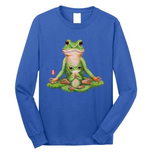 Two Yoga Frogs Meditation Yoga Animal Frogs Lover Gift Cool Gift Long Sleeve Shirt