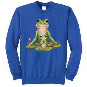 Two Yoga Frogs Meditation Yoga Animal Frogs Lover Gift Cool Gift Sweatshirt