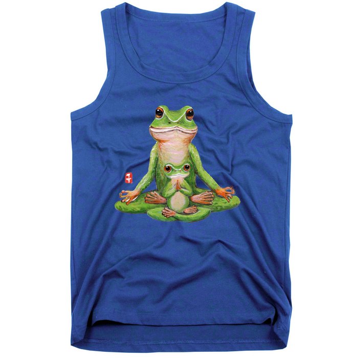 Two Yoga Frogs Meditation Yoga Animal Frogs Lover Gift Cool Gift Tank Top