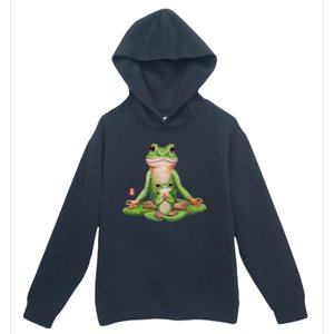 Two Yoga Frogs Meditation Yoga Animal Frogs Lover Gift Cool Gift Urban Pullover Hoodie