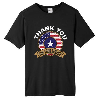 Thank You For Your Service Patriot Memorial Day Gift Cute Gift Tall Fusion ChromaSoft Performance T-Shirt