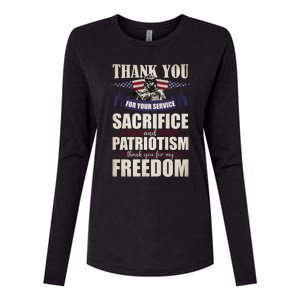 Thank You For Your Service Sacrifice Memorial Veterans Day Gift Womens Cotton Relaxed Long Sleeve T-Shirt