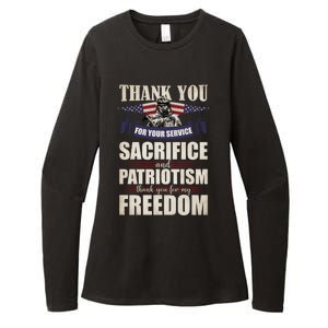 Thank You For Your Service Sacrifice Memorial Veterans Day Gift Womens CVC Long Sleeve Shirt