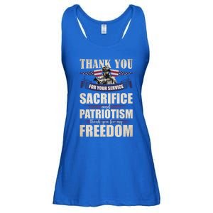 Thank You For Your Service Sacrifice Memorial Veterans Day Gift Ladies Essential Flowy Tank