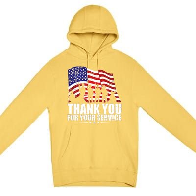 Thank You For Your Service Veteran Day Premium Pullover Hoodie