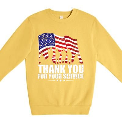 Thank You For Your Service Veteran Day Premium Crewneck Sweatshirt