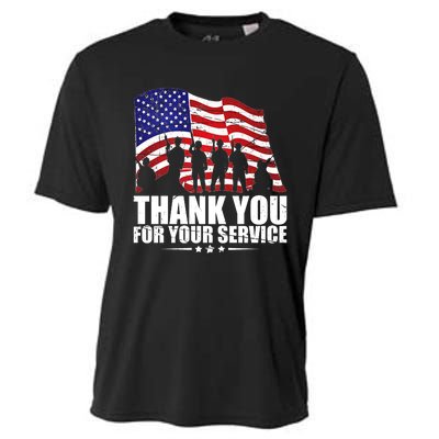 Thank You For Your Service Veteran Day Cooling Performance Crew T-Shirt