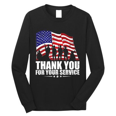 Thank You For Your Service Veteran Day Long Sleeve Shirt