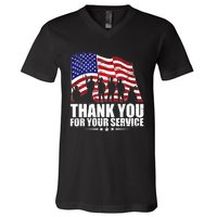 Thank You For Your Service Veteran Day V-Neck T-Shirt