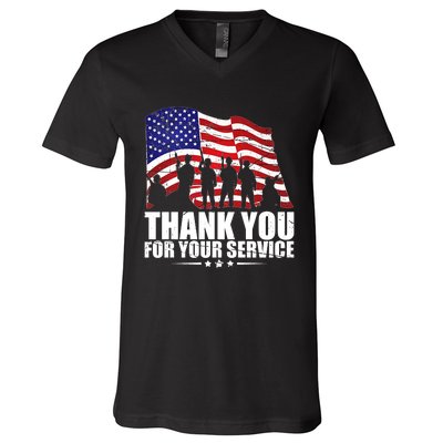 Thank You For Your Service Veteran Day V-Neck T-Shirt