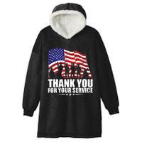 Thank You For Your Service Veteran Day Hooded Wearable Blanket