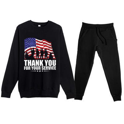 Thank You For Your Service Veteran Day Premium Crewneck Sweatsuit Set