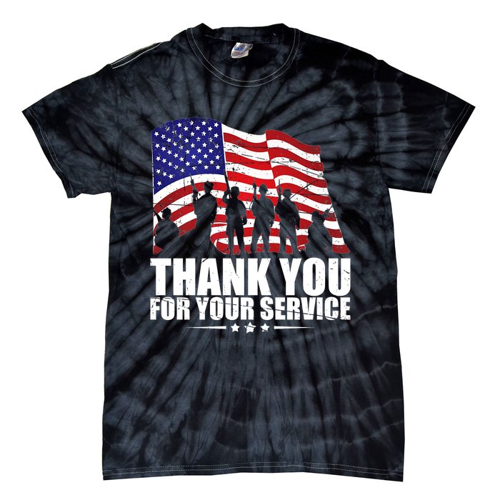 Thank You For Your Service Veteran Day Tie-Dye T-Shirt