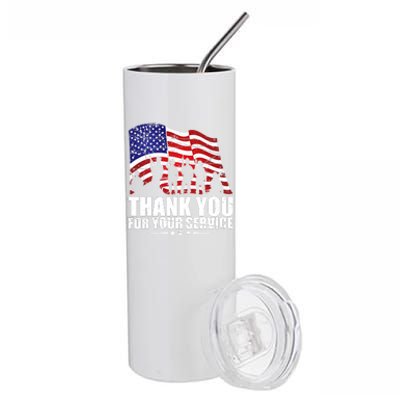 Thank You For Your Service Veteran Day Stainless Steel Tumbler